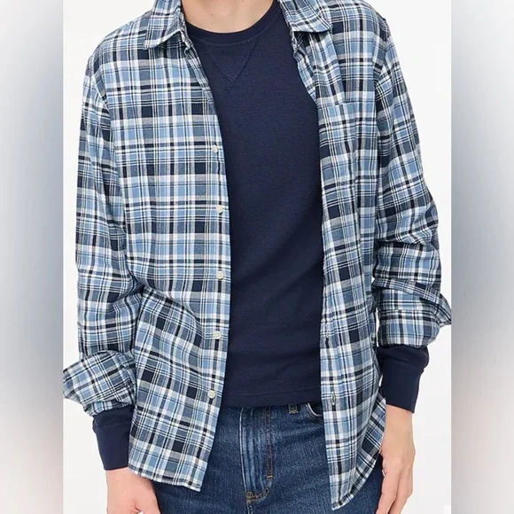 J. CREW Classic Flannel Long Sleeve Shirt/SIZE M - Picture 4 of 5